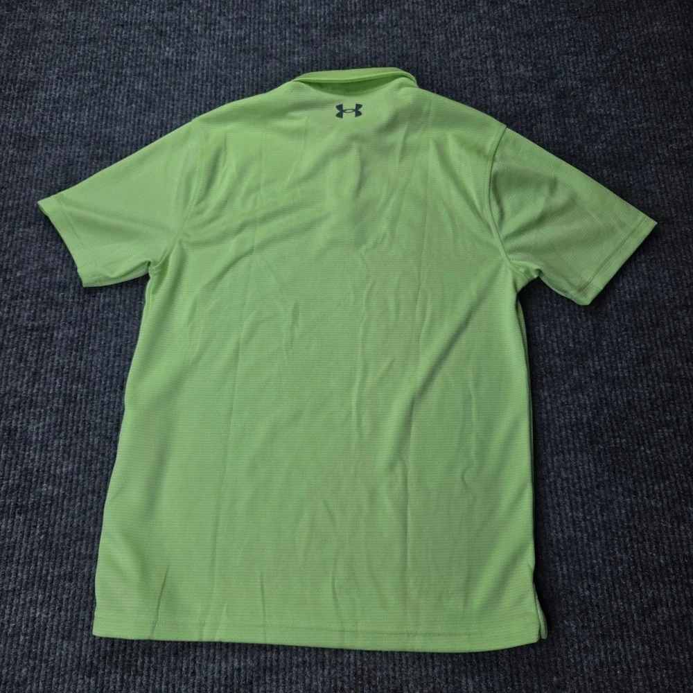 Under Armour Heat Gear Tech Polo Mens Medium Green Short Sleeve Golf 1290140